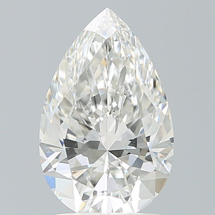 2.11 Carat Pear Lab Diamond with  Cut Diamond in 14KT  view 1
