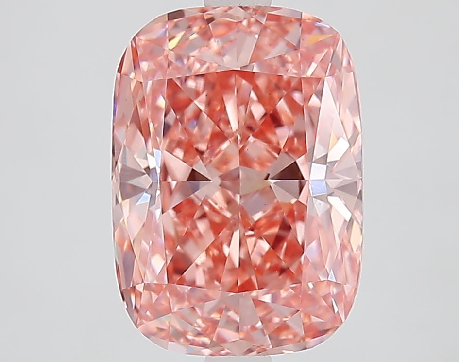3.33 Carat Cushion Lab Diamond with  Cut Diamond in 14KT  view 1
