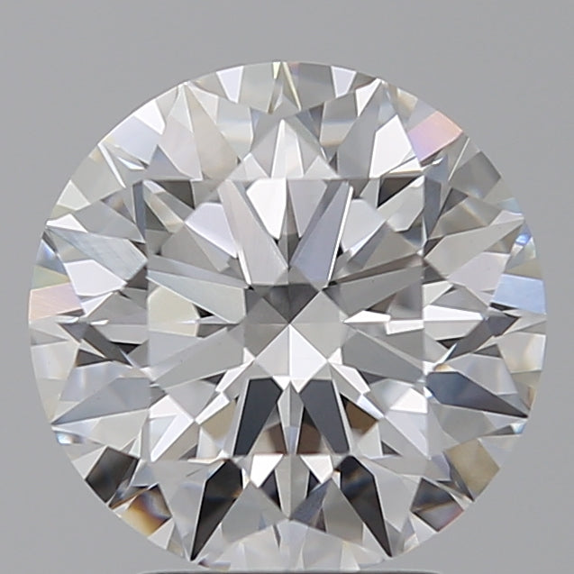 3.02 Carat Round Lab Diamond with  Cut Diamond in 14KT  view 1
