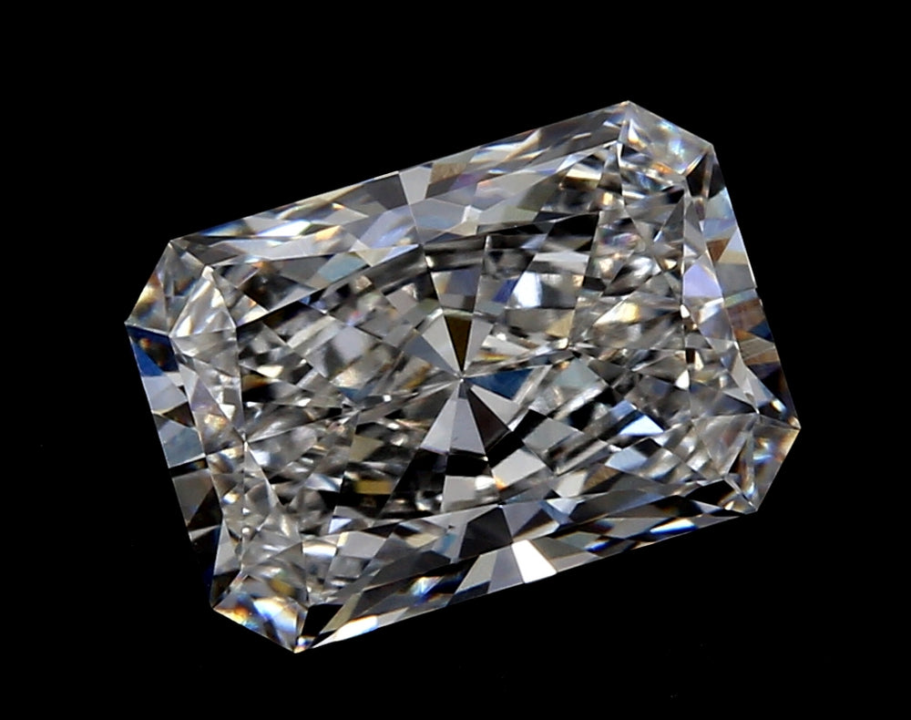 3.03 Carat Radiant Lab Diamond with  Cut Diamond in 14KT  view 1
