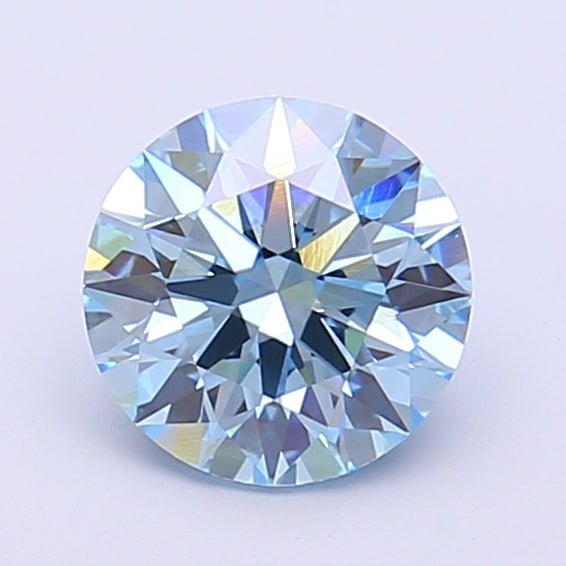 1.23 Carat Round Lab Diamond with  Cut Diamond in 14KT  view 1
