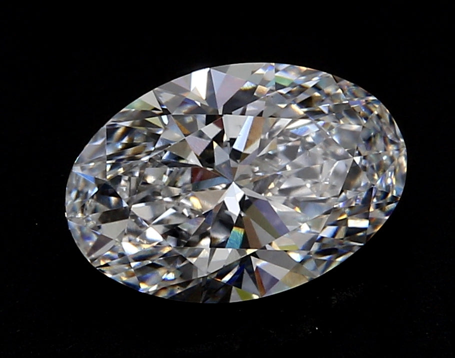 3.0 Carat Oval Lab Diamond with  Cut Diamond in 14KT  view 1
