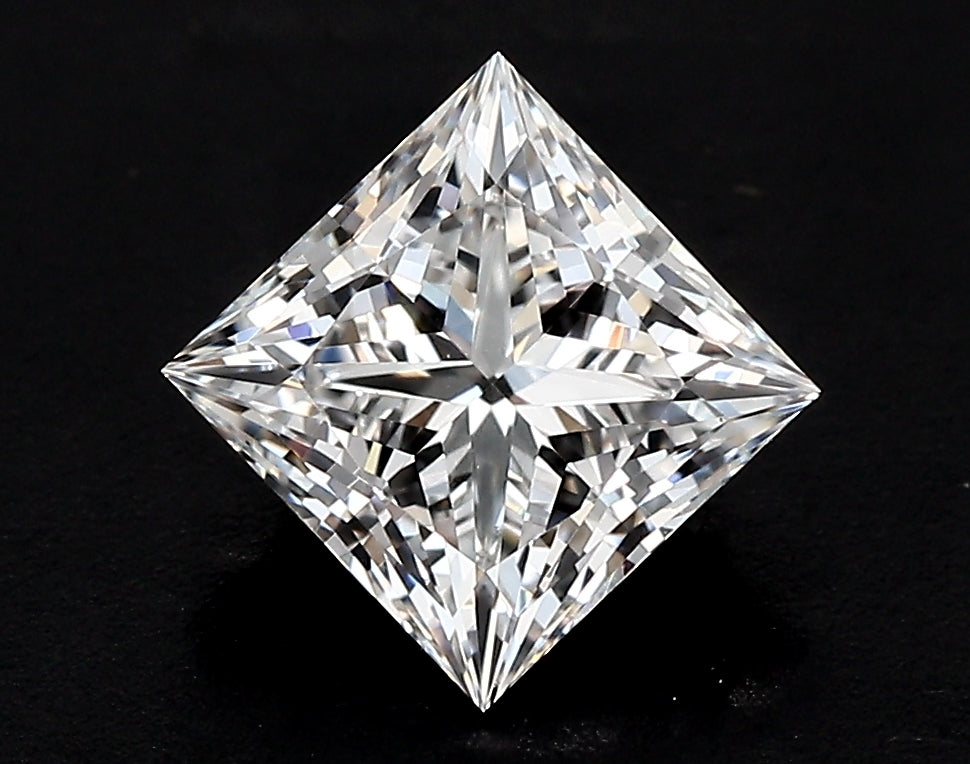 1.5 Carat Princess Lab Diamond with  Cut Diamond in 14KT  view 1
