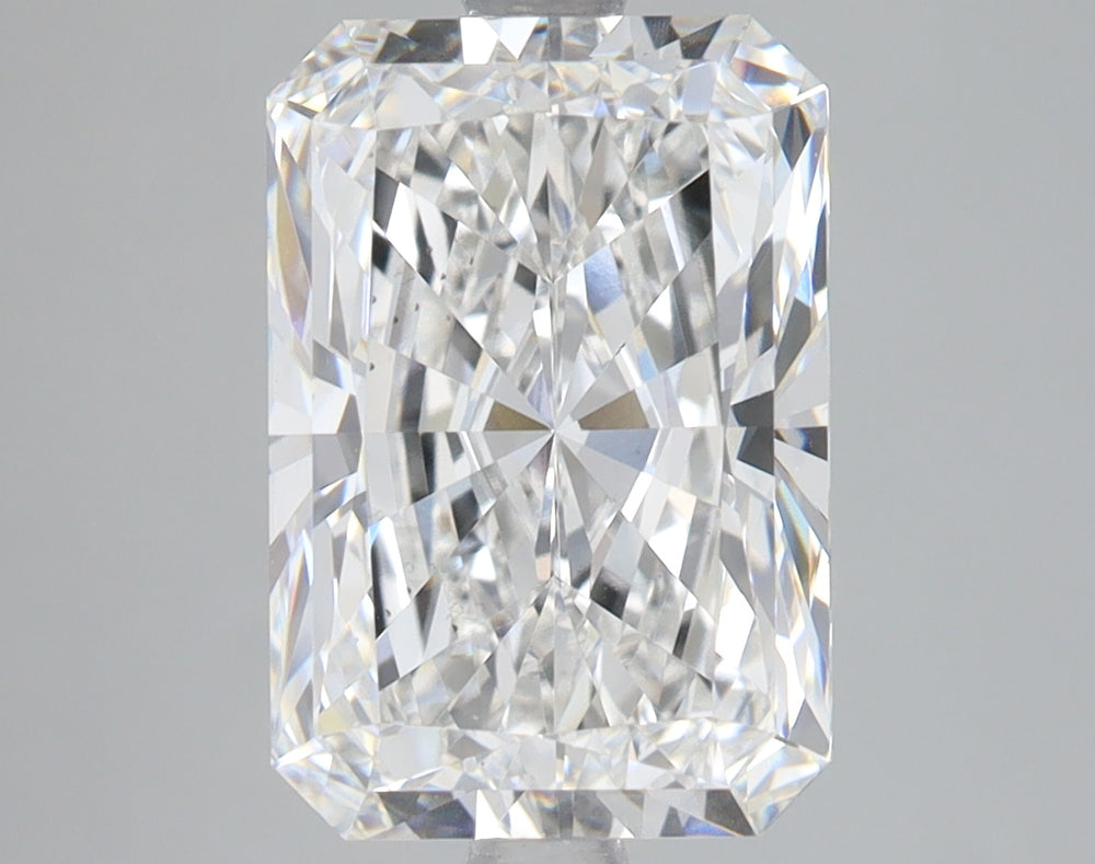 4.05 Carat Radiant Lab Diamond with  Cut Diamond in 14KT  view 1
