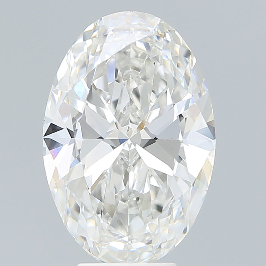 6.09 Carat Oval Lab Diamond with  Cut Diamond in 14KT  view 1
