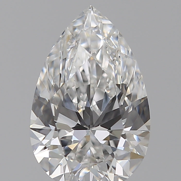 1.08 Carat Pear Lab Diamond with  Cut Diamond in 14KT  view 1
