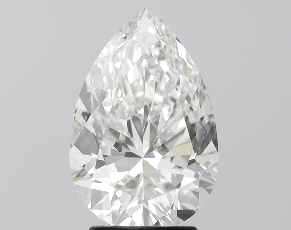 3.06 Carat Pear Lab Diamond with  Cut Diamond in 14KT  view 1
