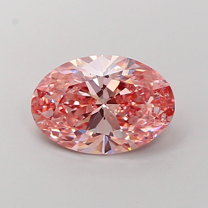 2.89 Carat Oval Lab Diamond with  Cut Diamond in 14KT  view 1
