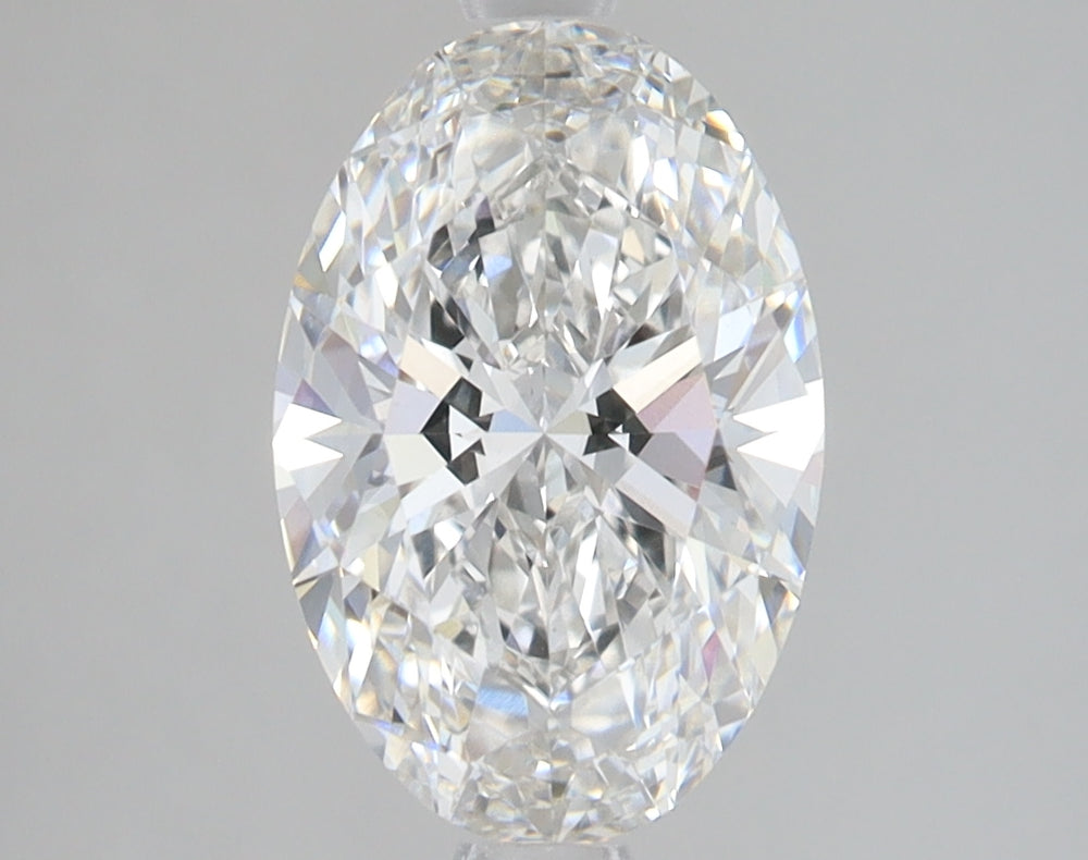 2.05 Carat Oval Lab Diamond with  Cut Diamond in 14KT  view 1
