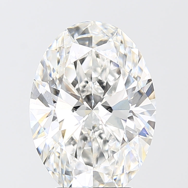 4.5 Carat Oval Lab Diamond with  Cut Diamond in 14KT  view 1
