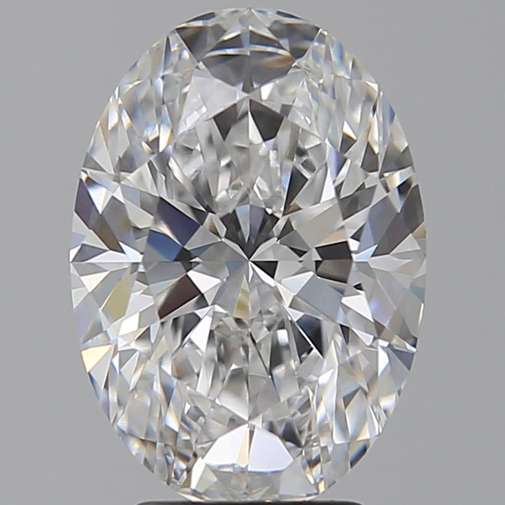 3.77 Carat Oval Lab Diamond with  Cut Diamond in 14KT  view 1
