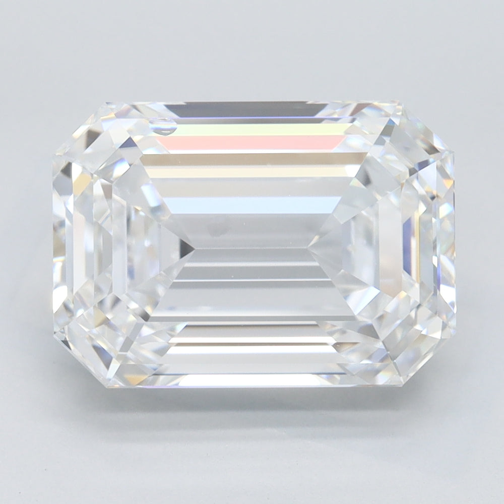 5.4 Carat Emerald Lab Diamond with  Cut Diamond in 14KT  view 1

