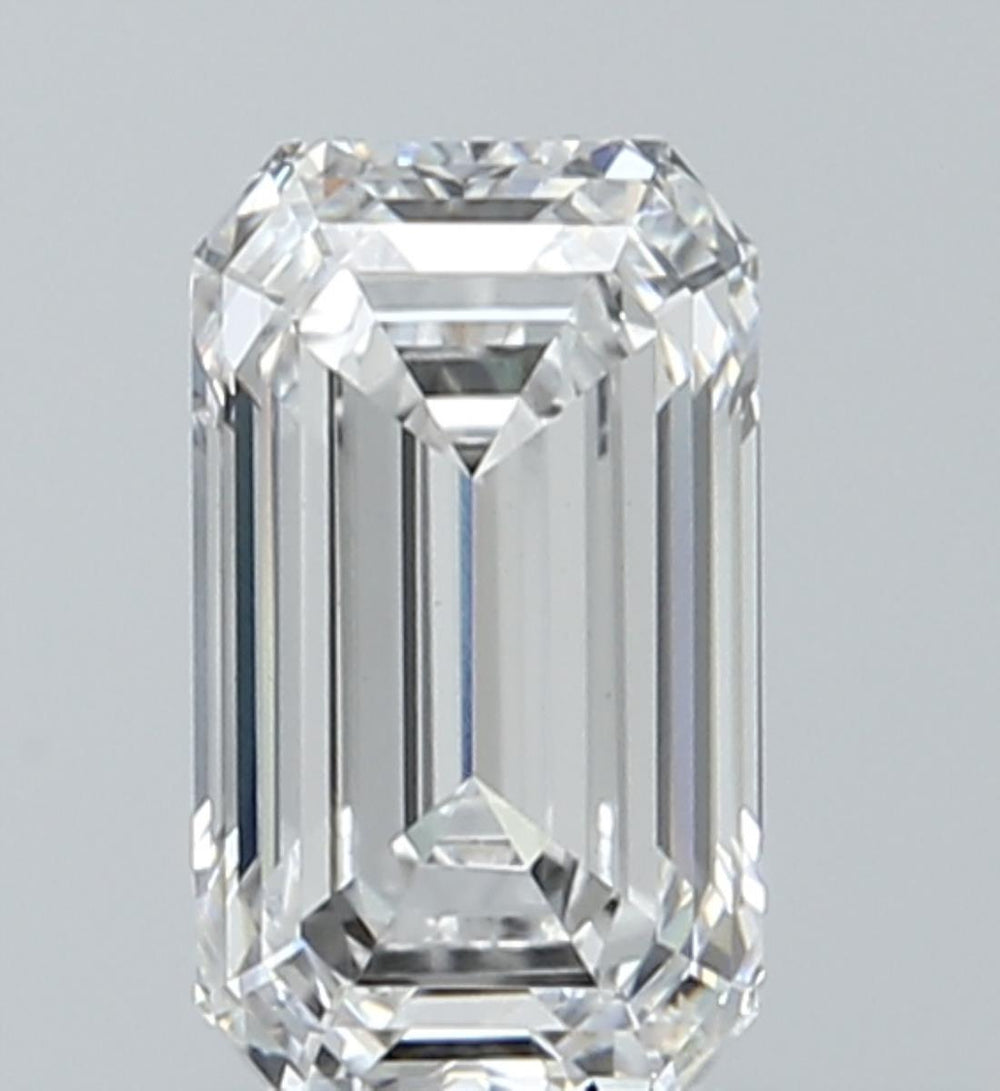 1.54 Carat Emerald Lab Diamond with  Cut Diamond in 14KT  view 1

