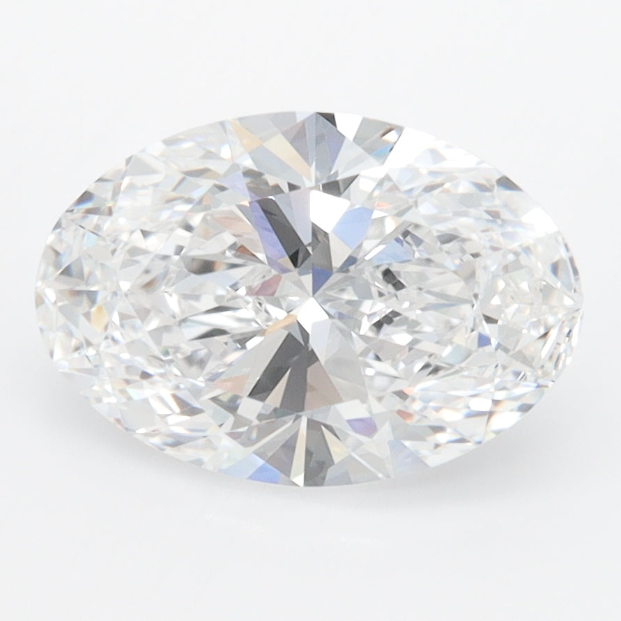 2.29 Carat Oval Lab Diamond with  Cut Diamond in 14KT  view 1
