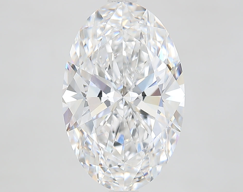 4.31 Carat Oval Lab Diamond with  Cut Diamond in 14KT  view 1
