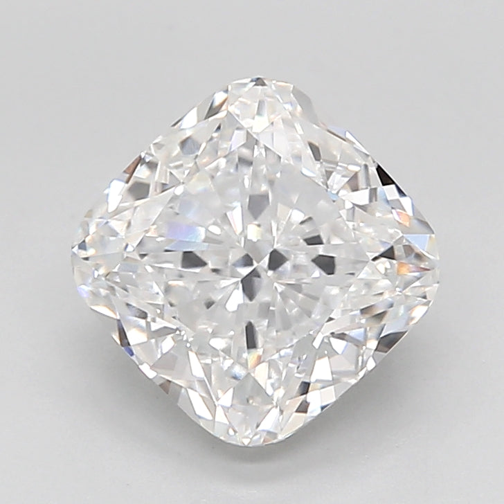 3.09 Carat Cushion Lab Diamond with  Cut Diamond in 14KT  view 1
