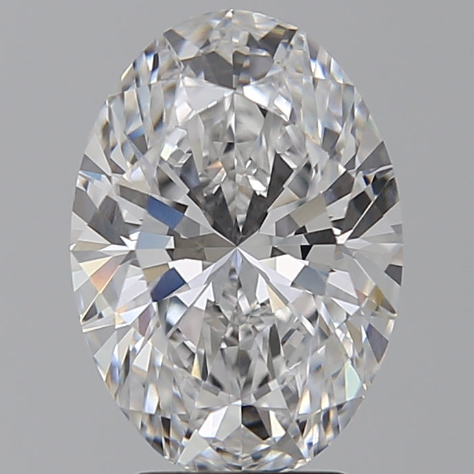 3.59 Carat Oval Lab Diamond with  Cut Diamond in 14KT  view 1
