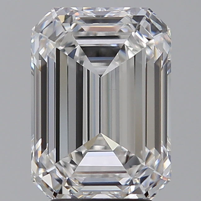 4.1 Carat Emerald Lab Diamond with  Cut Diamond in 14KT  view 1
