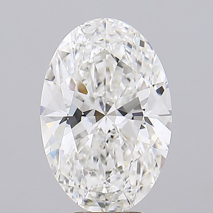 6.5 Carat Oval Lab Diamond with  Cut Diamond in 14KT  view 1
