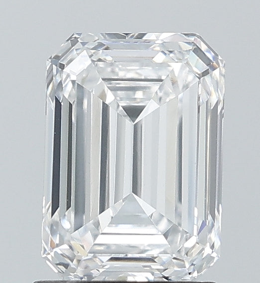 1.73 Carat Emerald Lab Diamond with  Cut Diamond in 14KT  view 1
