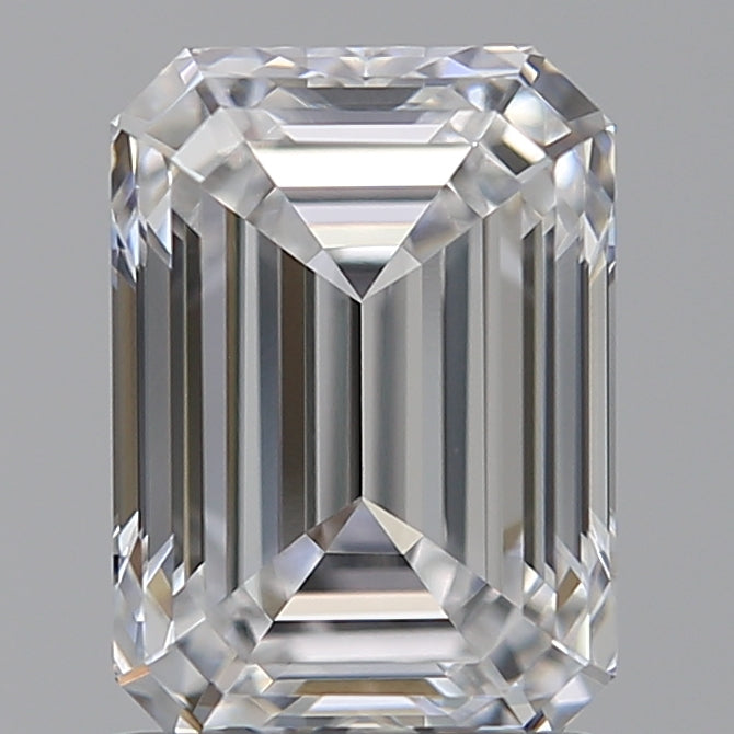 1.58 Carat Emerald Lab Diamond with  Cut Diamond in 14KT  view 1
