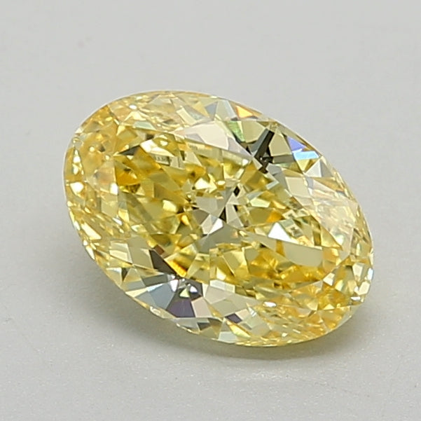 1.55 Carat Oval Lab Diamond with  Cut Diamond in 14KT  view 1
