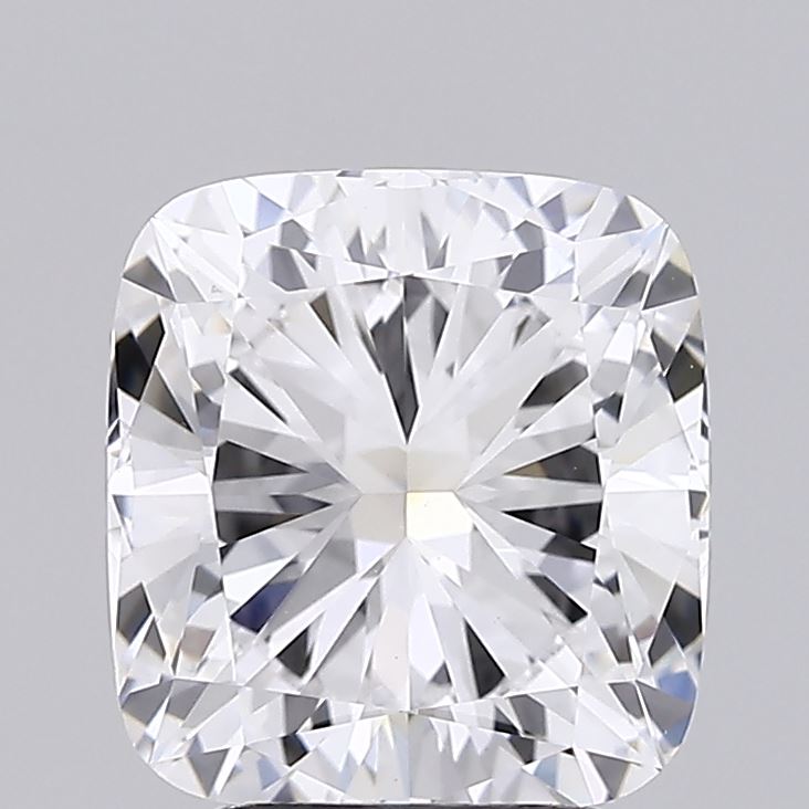 3.03 Carat Cushion Lab Diamond with  Cut Diamond in 14KT  view 1
