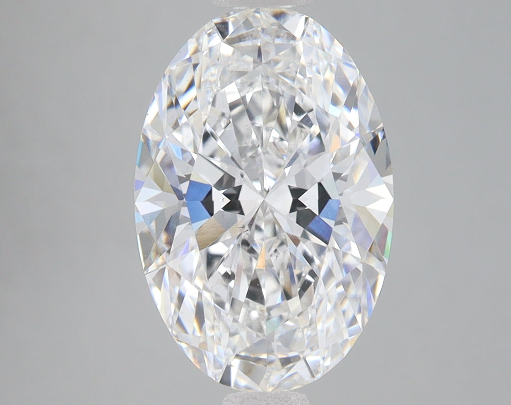 3.38 Carat Oval Lab Diamond with  Cut Diamond in 14KT  view 1

