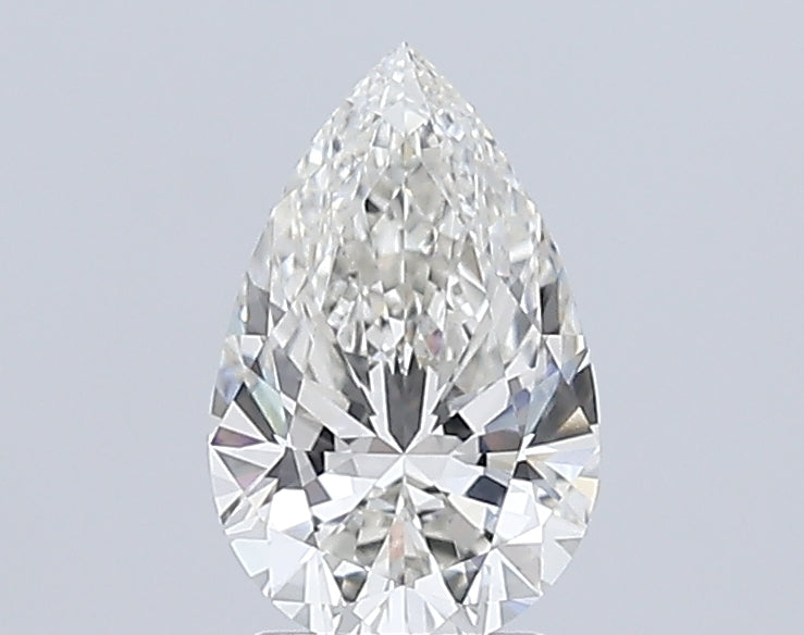 2.71 Carat Pear Lab Diamond with  Cut Diamond in 14KT  view 1
