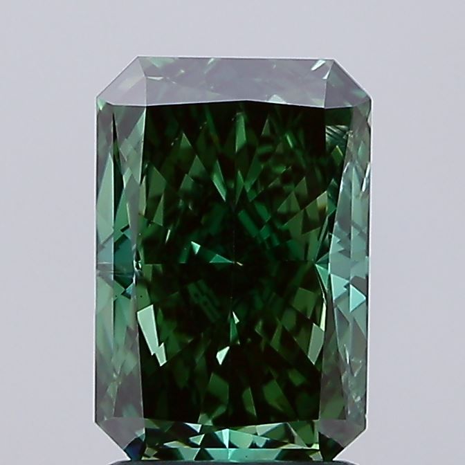 2.0 Carat Radiant Lab Diamond with  Cut Diamond in 14KT  view 1
