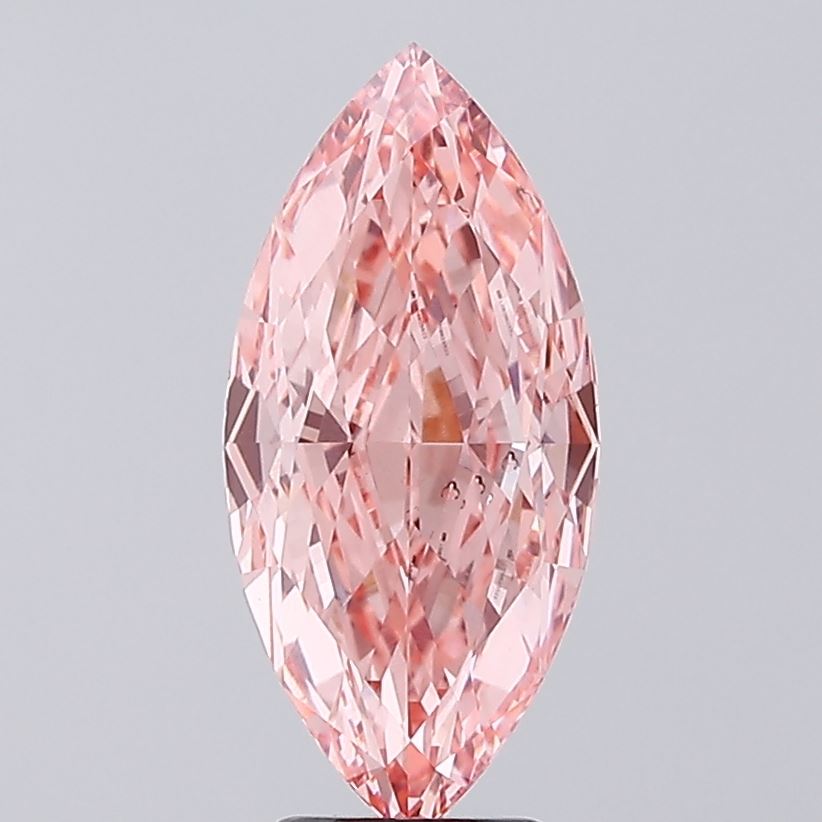 5.21 Carat Marquise Lab Diamond with  Cut Diamond in 14KT  view 1
