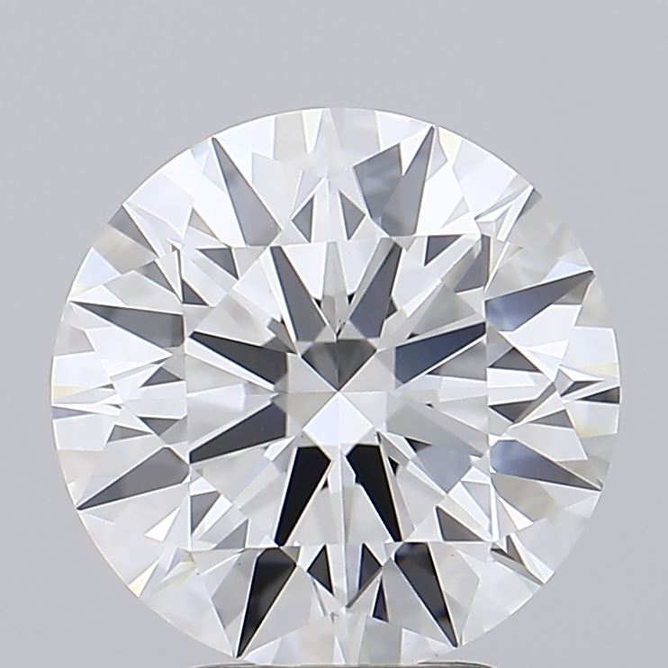 4.0 Carat Round Lab Diamond with  Cut Diamond in 14KT  view 1
