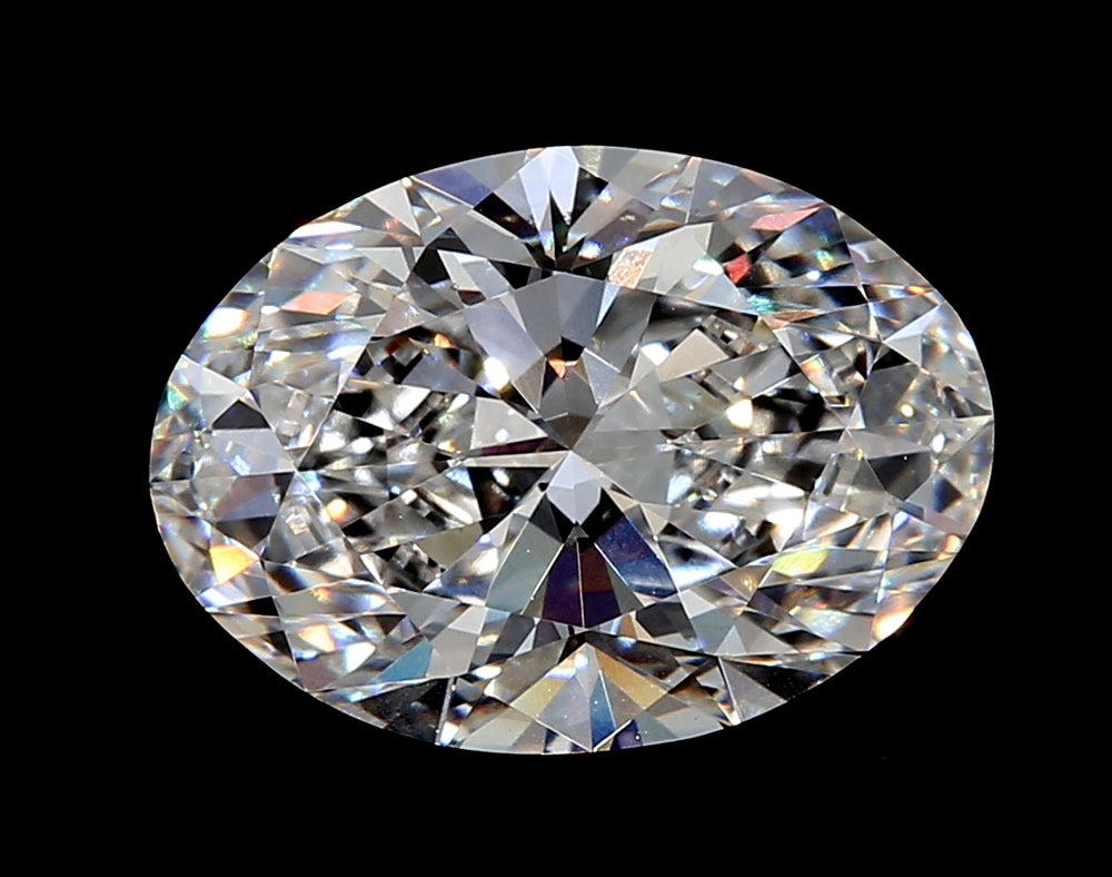 3.84 Carat Oval Lab Diamond with  Cut Diamond in 14KT  view 1
