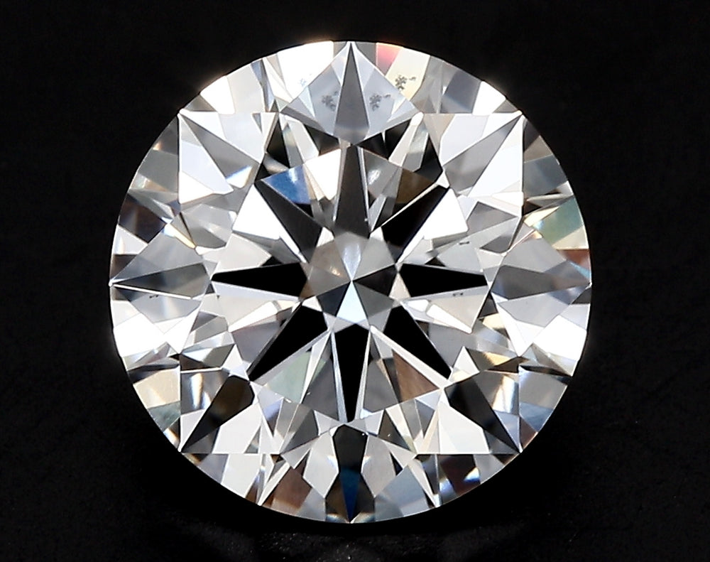 3.23 Carat Round Lab Diamond with  Cut Diamond in 14KT  view 1
