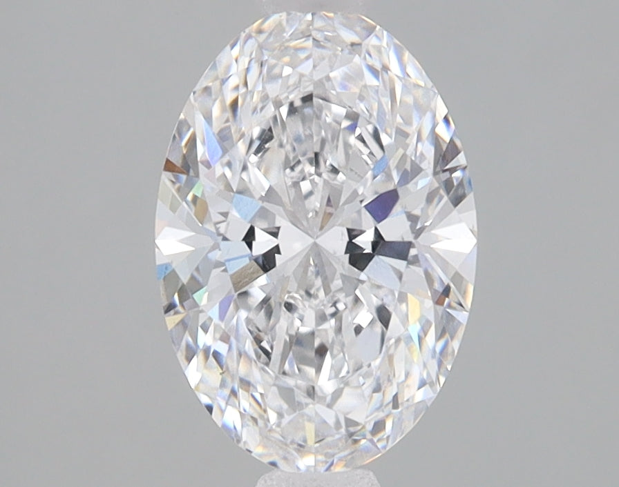 1.5 Carat Oval Lab Diamond with  Cut Diamond in 14KT  view 1
