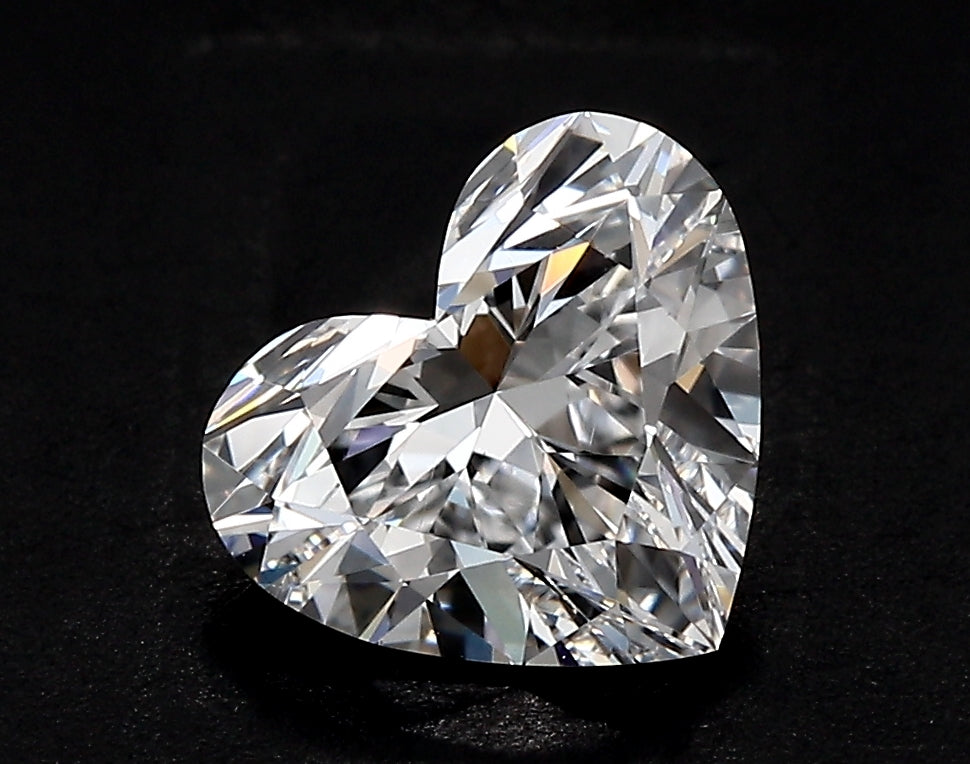 1.59 Carat Heart Lab Diamond with  Cut Diamond in 14KT  view 1
