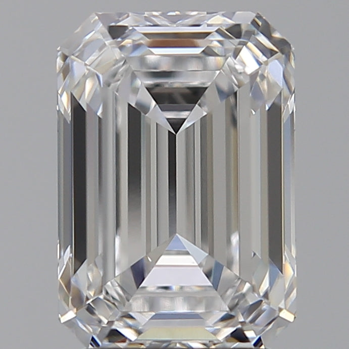 3.04 Carat Emerald Lab Diamond with  Cut Diamond in 14KT  view 1
