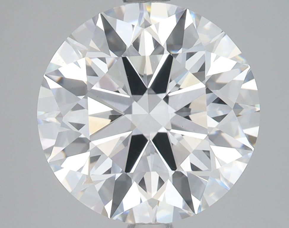 4.09 Carat Round Lab Diamond with  Cut Diamond in 14KT  view 1

