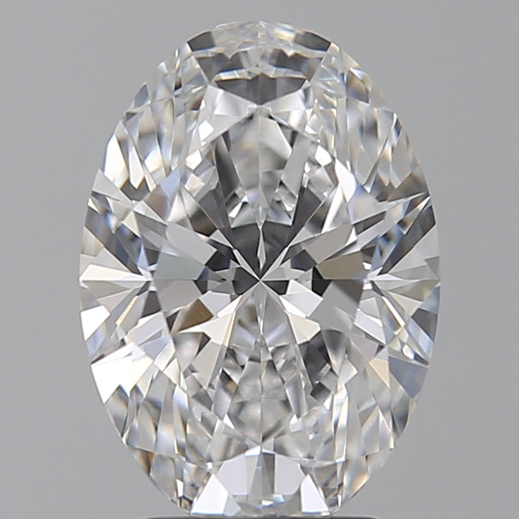 3.0 Carat Oval Lab Diamond with  Cut Diamond in 14KT  view 1
