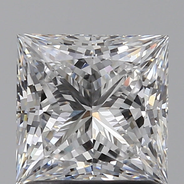 1.55 Carat Princess Lab Diamond with  Cut Diamond in 14KT  view 1
