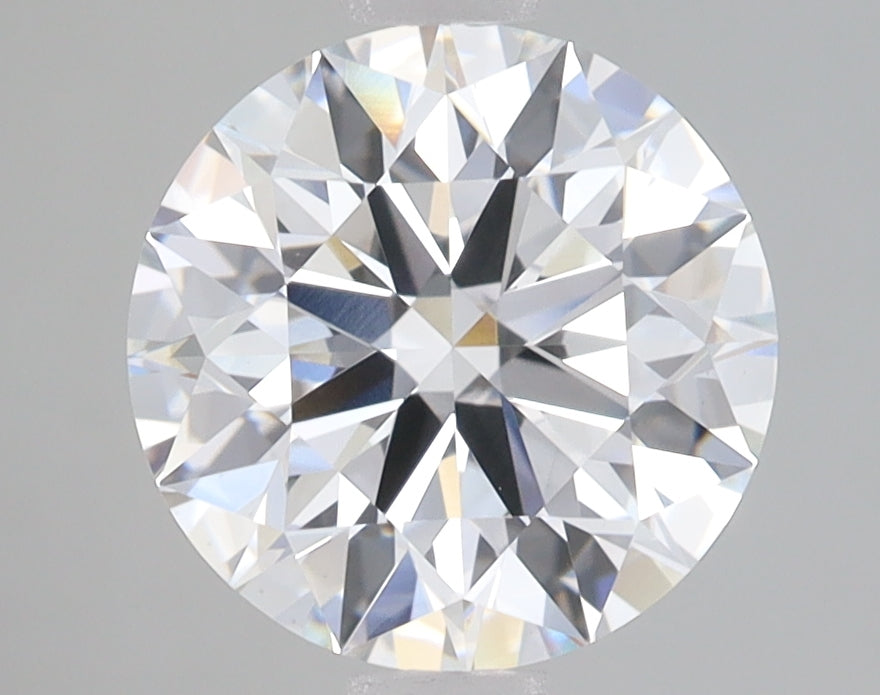 2.7 Carat Round Lab Diamond with  Cut Diamond in 14KT  view 1
