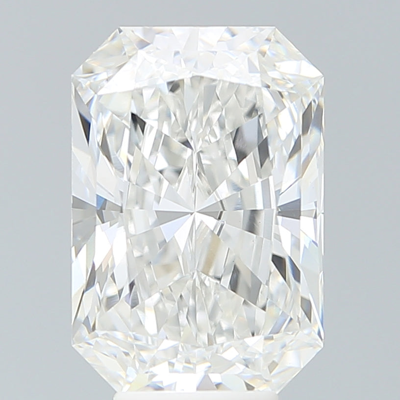 6.26 Carat Radiant Lab Diamond with  Cut Diamond in 14KT  view 1
