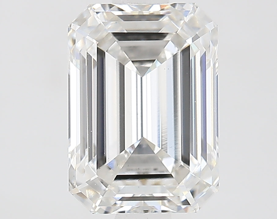 2.0 Carat Emerald Lab Diamond with  Cut Diamond in 14KT  view 1
