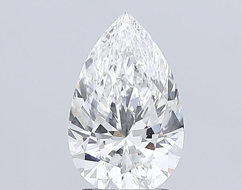 2.57 Carat Pear Lab Diamond with  Cut Diamond in 14KT  view 1
