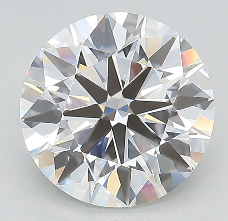 3.01 Carat Round Lab Diamond with  Cut Diamond in 14KT  view 1
