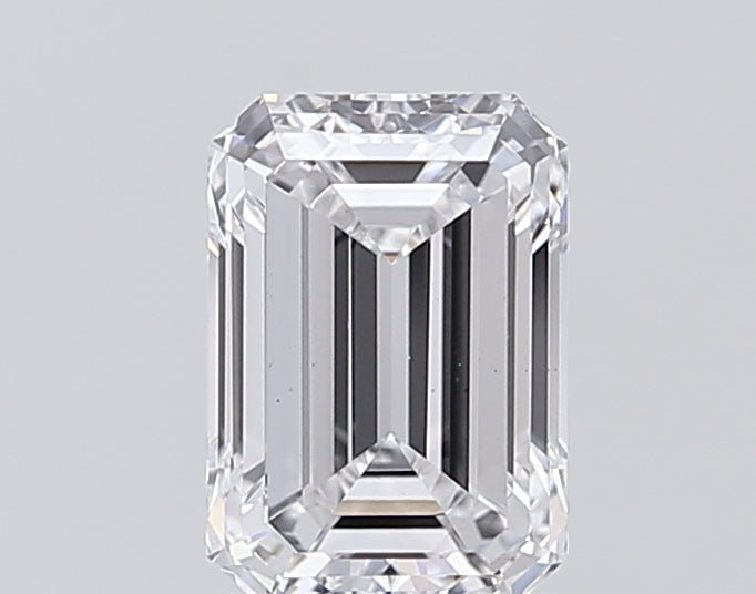 1.9 Carat Emerald Lab Diamond with  Cut Diamond in 14KT  view 1
