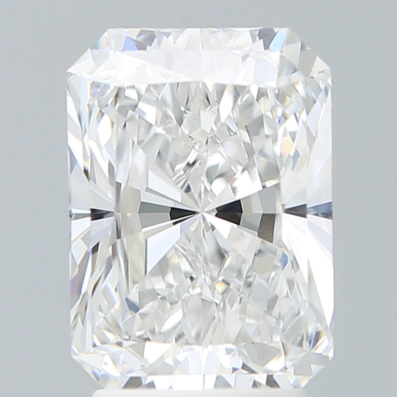 3.17 Carat Radiant Lab Diamond with  Cut Diamond in 14KT  view 1
