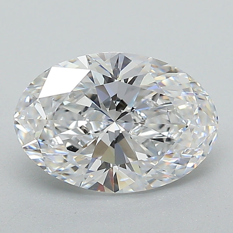 1.59 Carat Oval Lab Diamond with  Cut Diamond in 14KT  view 1
