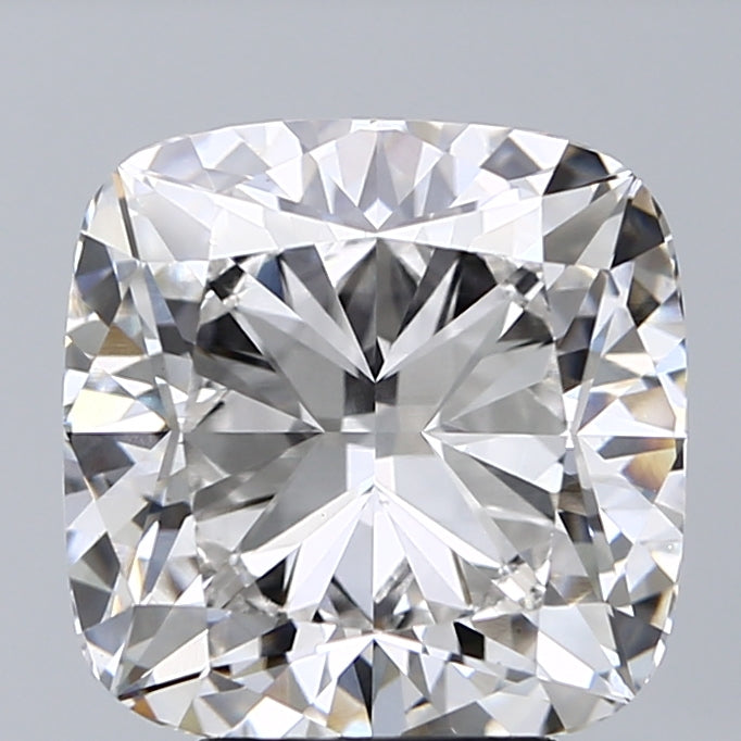 5.51 Carat Cushion Lab Diamond with  Cut Diamond in 14KT  view 1
