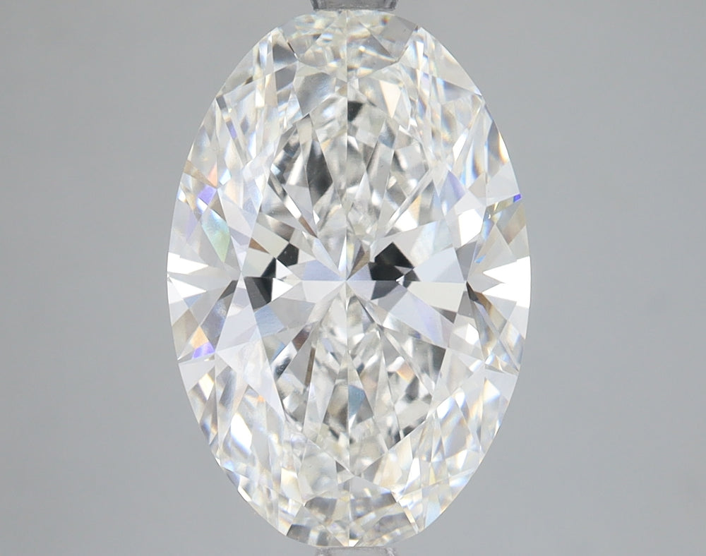 5.0 Carat Oval Lab Diamond with  Cut Diamond in 14KT  view 1
